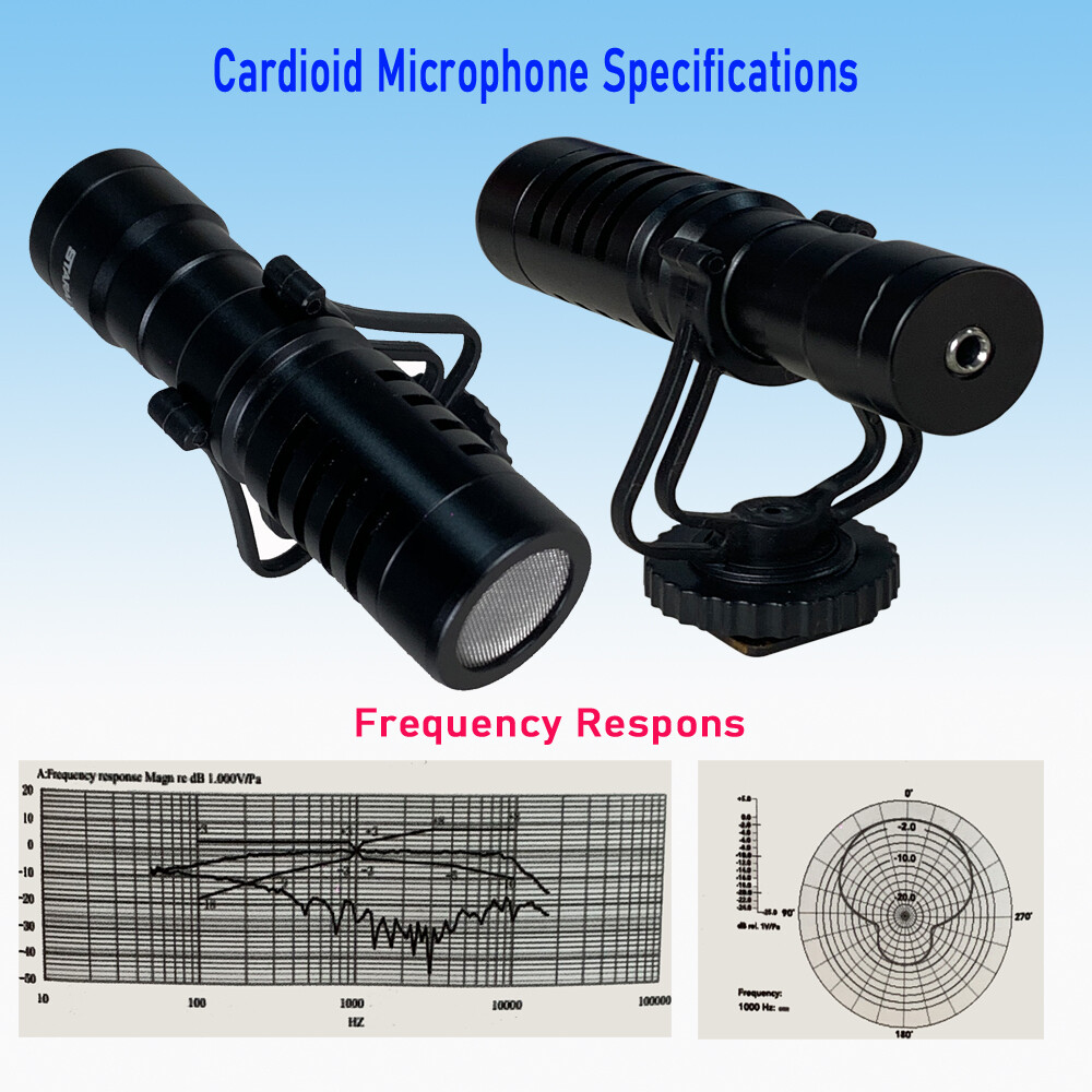 Universal Video Microphone Condensor Nikon Canon DSLR Camera Android Phone Mic