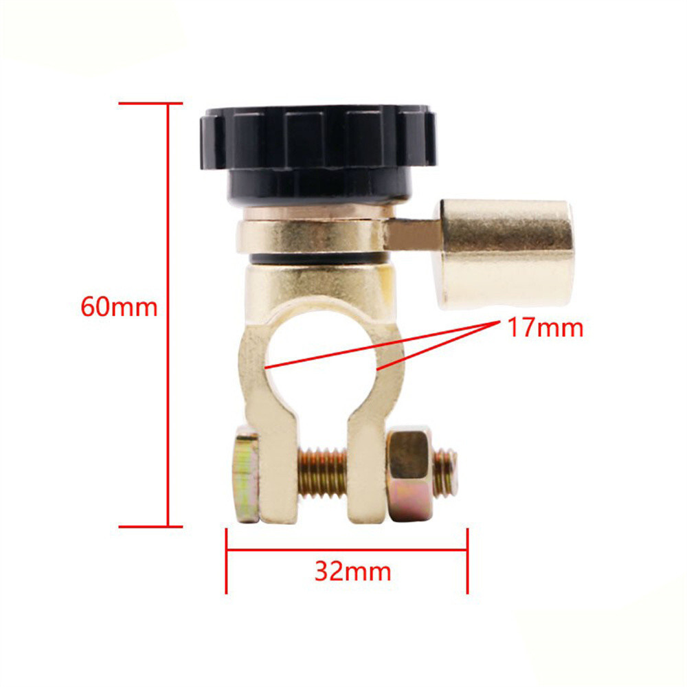 Battery Link Terminal Quick Cut-off Disconnect Master Kill Shut Switch For Car