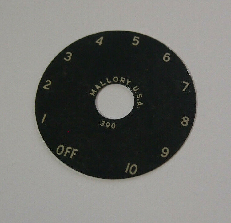 MALLORY 390 Dial cover 1-10