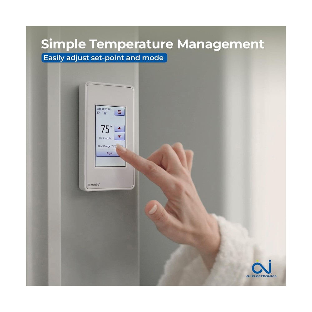 OJ Microline Touchscreen Programmable Radiant Floor Heating Thermostat 120/24...