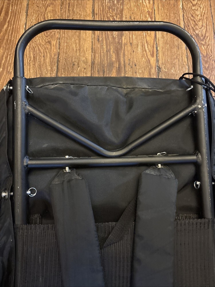 VTG 90s TEXSPORT 35L External Frame Hiking Backpack Black/Red Top/Bottom Access