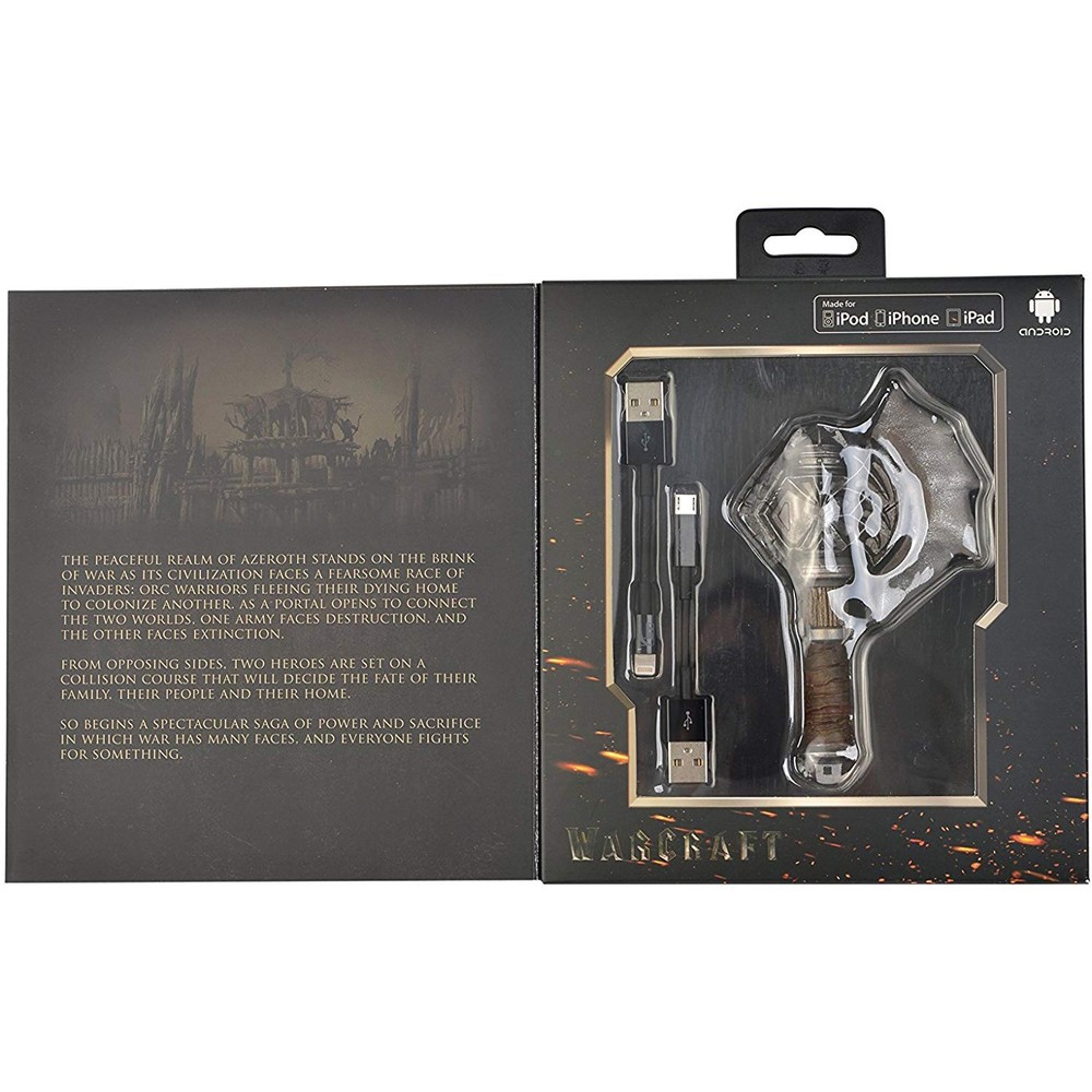 Swordfish Tech Warcraft, Durotan's Axe & Cord for Lighting Connector/Micro USB