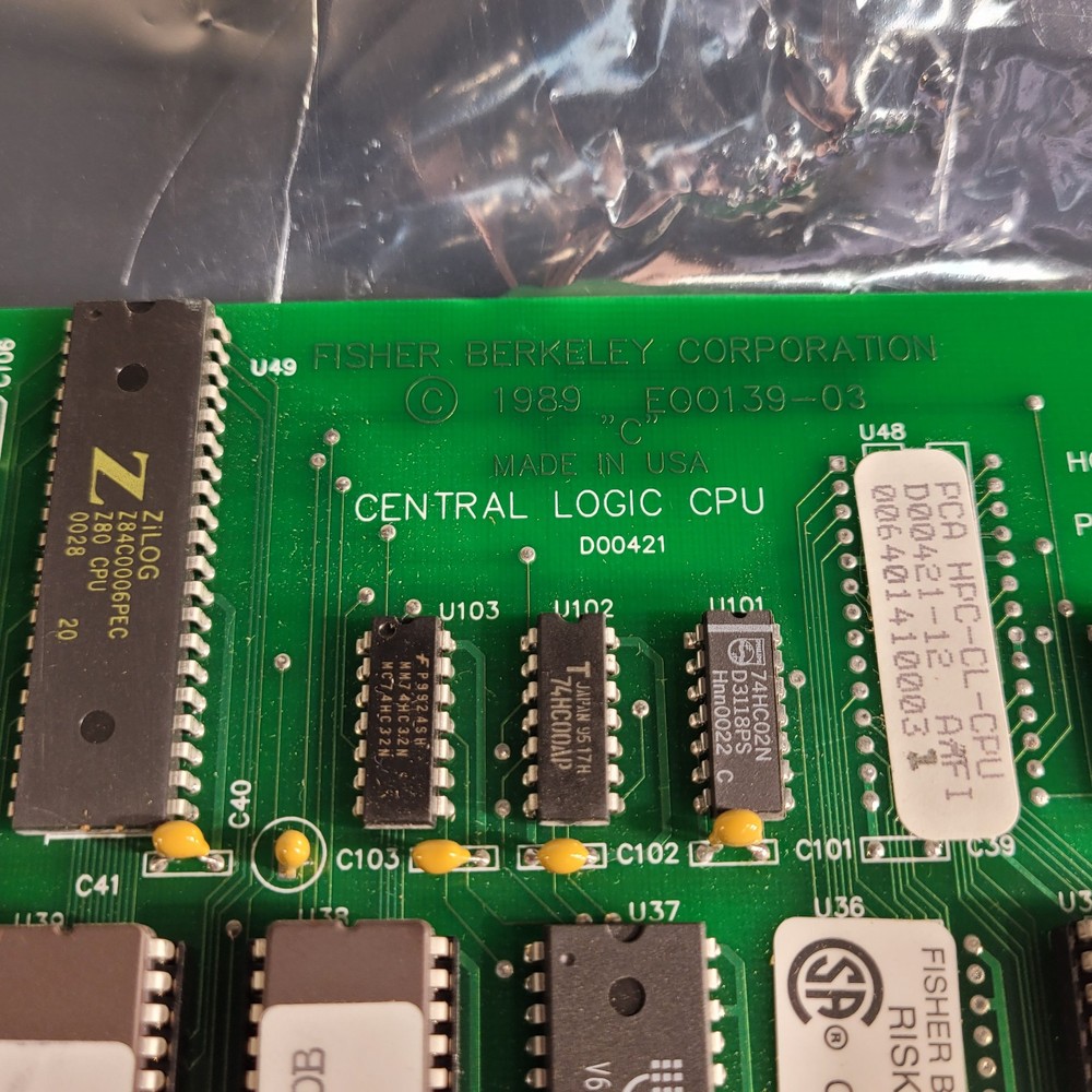 Fisher Berkeley Central Logic CPU Circuit Board PCA HPC-CL-CPU