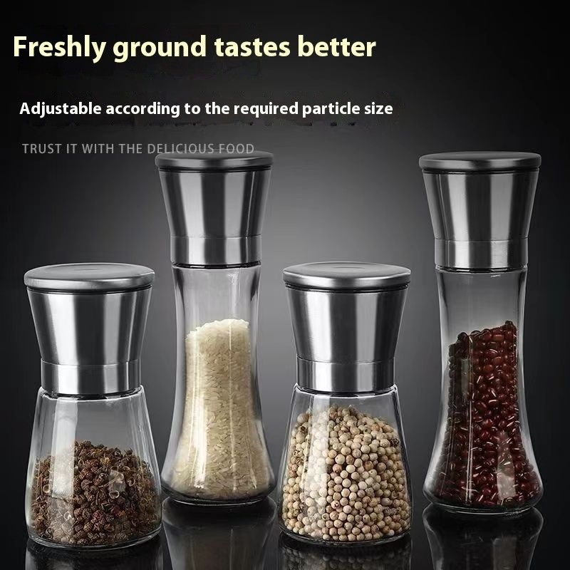 Stainless Steel Manual Spice Grinder – Adjustable Coarseness
