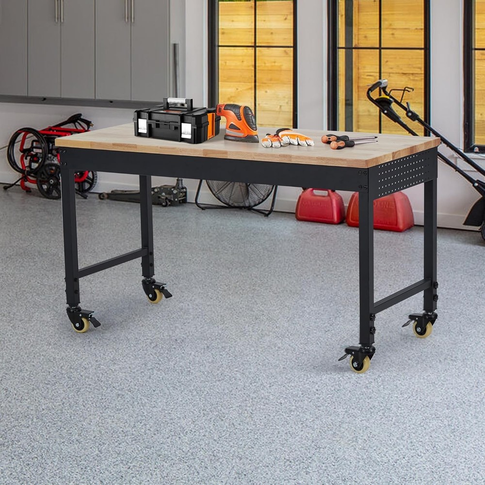 48" x24"Heavy-Duty Adjustable Workbench 2000 LB Capacity Garage Work Table