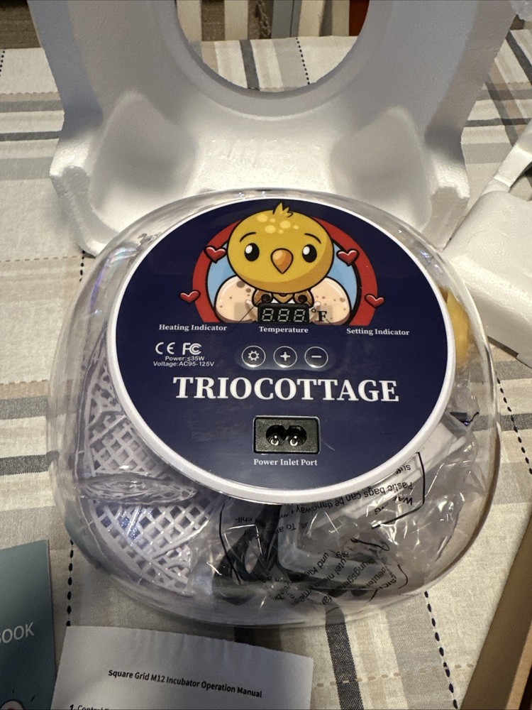 Square Grid M12 Incubator:Heating Brooder:Lot:Chicken Egg Incubator:New:Chicks