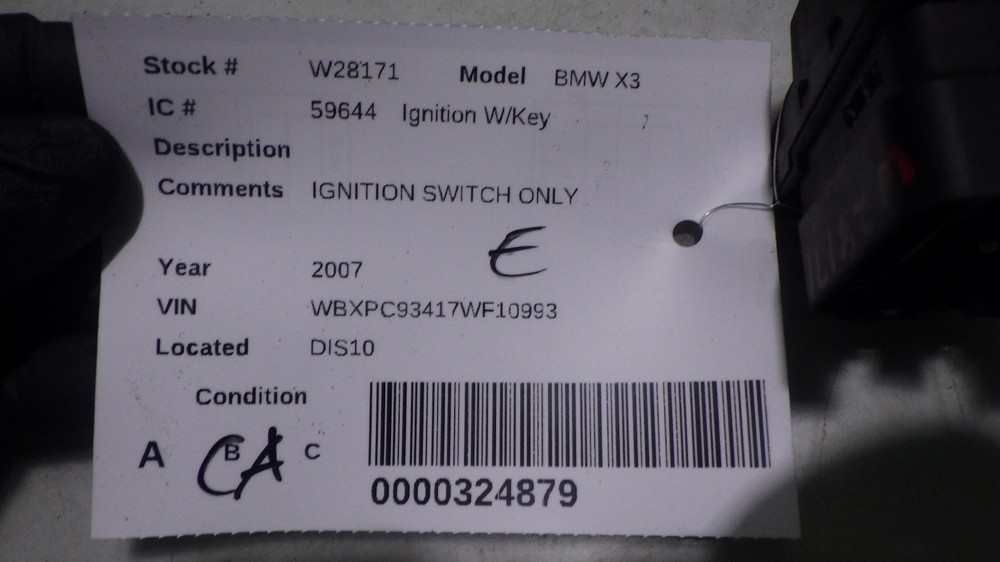 07 BMW X3 IGNITION SWITCH
