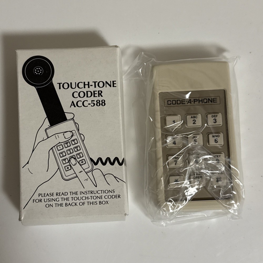 Touch-Tone Coder ACC-588 Code-A-Phone Covert Rotary Phones Dialpad Vintage NOS