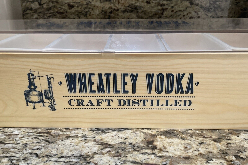 Wheatley Vodka Wooden Condiment Caddy NEW