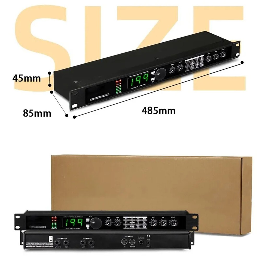 Pro Digital Reverb Multi Effect Dsp Processor Audio Equalizer Vocal Mic