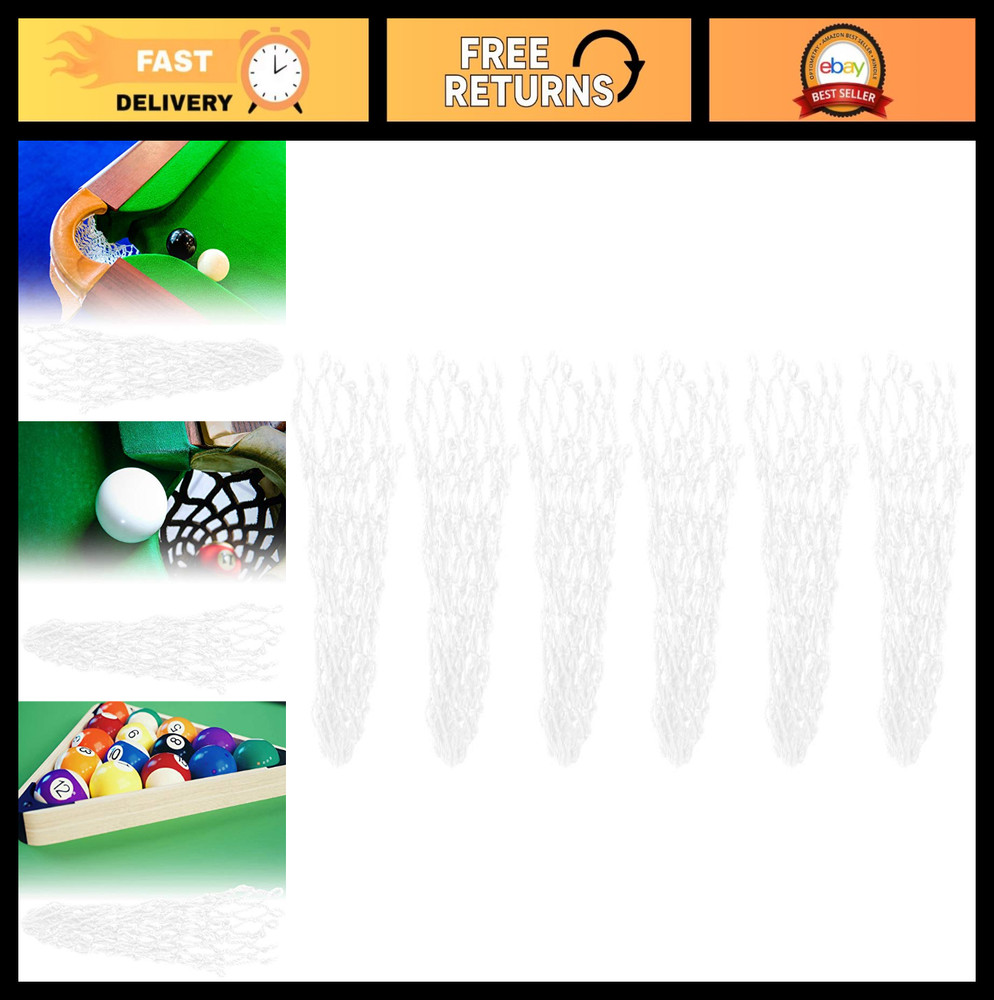 6PCS Pool Table Pockets Set - Billiards Replacement Pockets for Bumper Tables