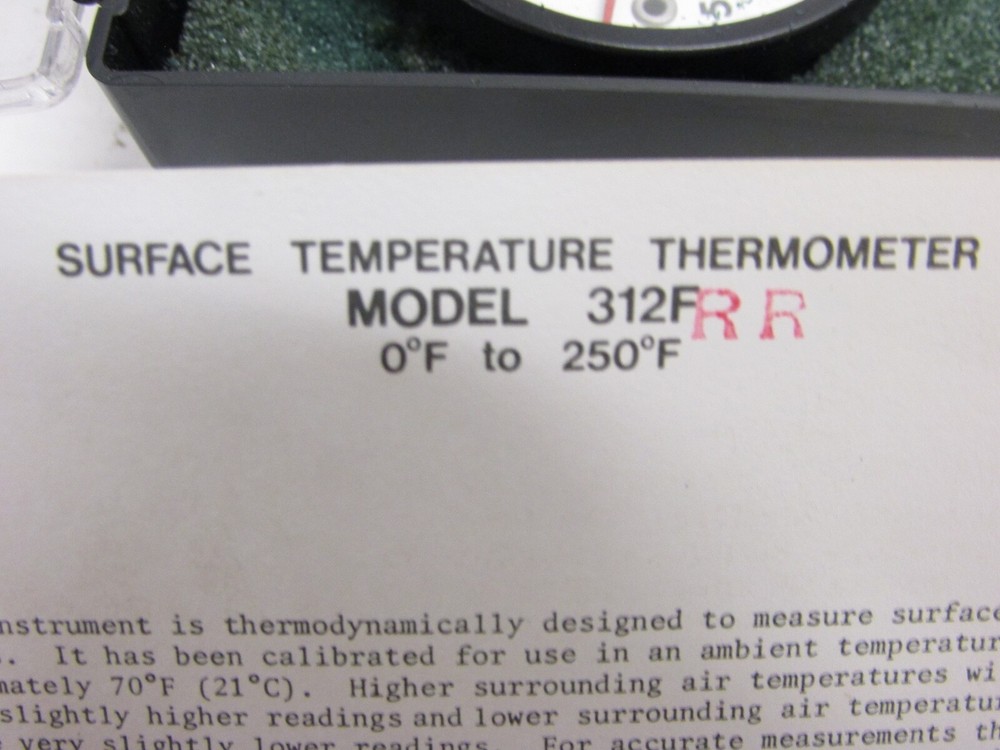 NOS! PTC INSTRUMENTS SURFACE THERMOMETER, 312FRR