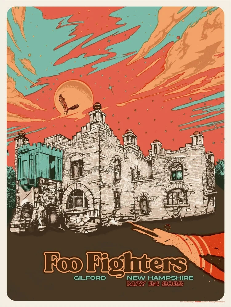 Foo Fighters Poster 5/24/2023 Gilford NH Signed & Numbered #75 A/E