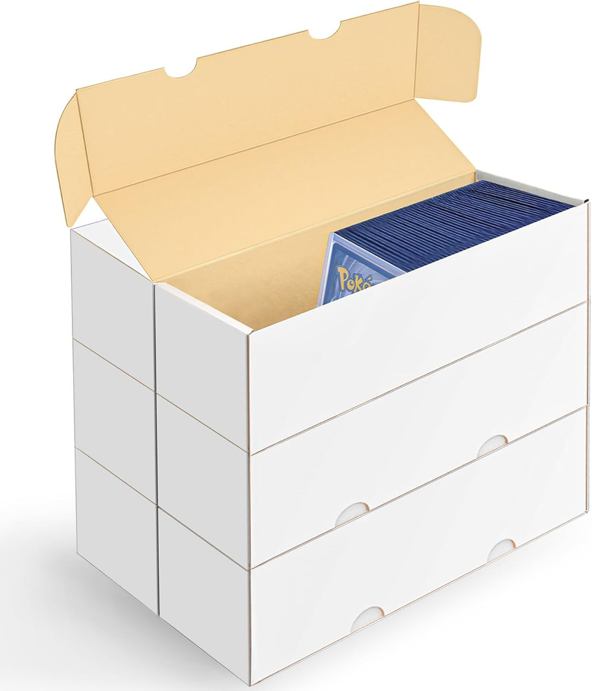 Trading Card Storage Box for Toploader,Baseball Card Storage Box, 6 Pack Topload