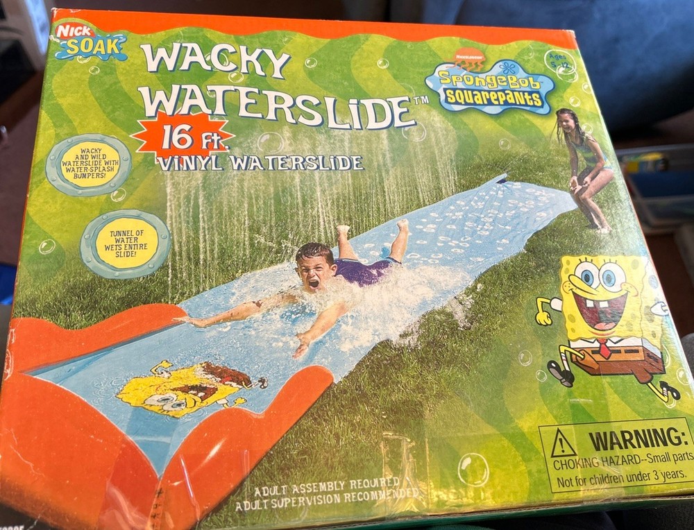 Spongebob Squarepants Wacky Waterslide 16 ft New Never Opened