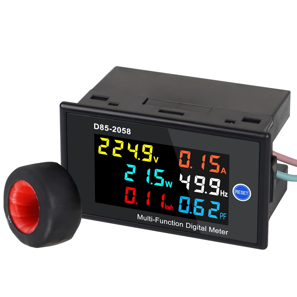 Digital LCD Voltage Current Energy Power Panel Meter AC 40-300V 100A Voltmeter