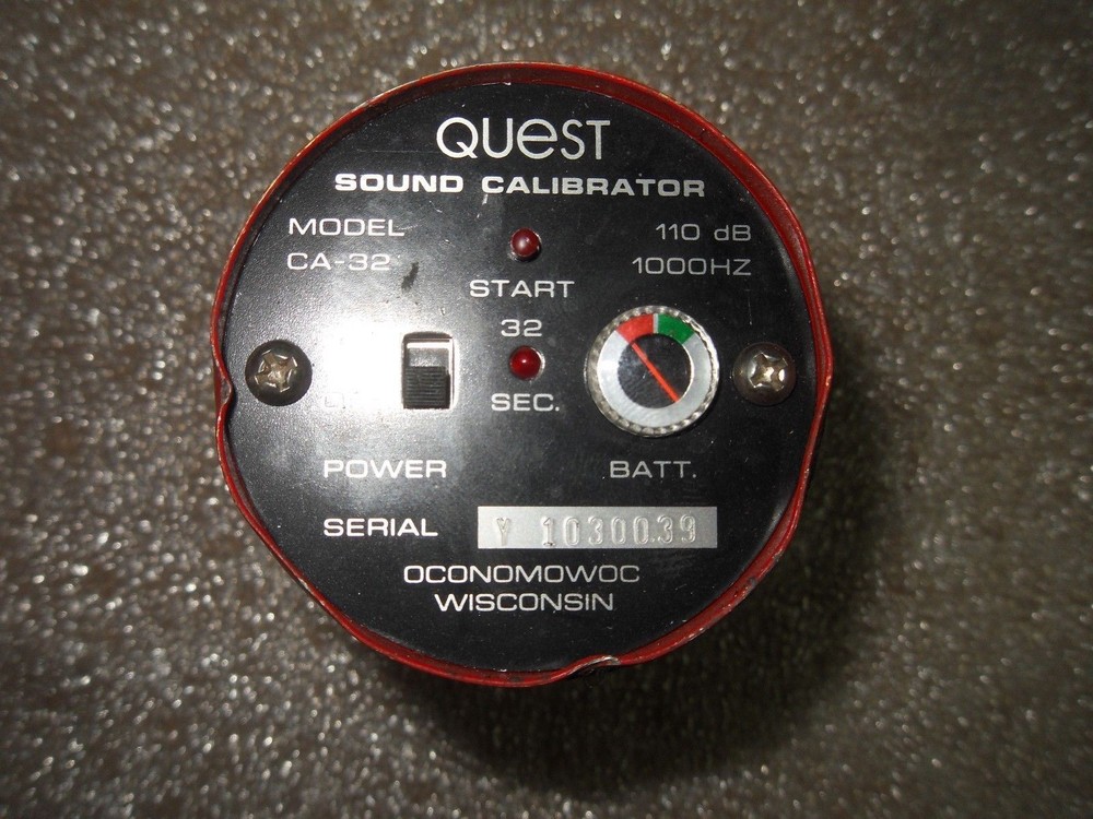 1 QUEST ELECTRONICS CA-32 PERMISSIBLE SOUND CALIBRATOR