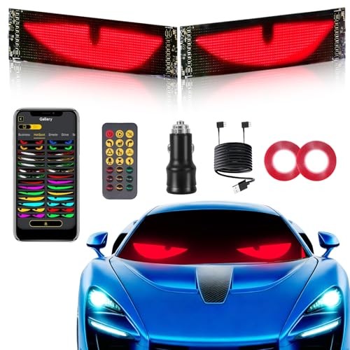 2pcs LED Eyes for Car Windshield, 13.7“x4” Devil Eyes Light for 13.7"x4"
