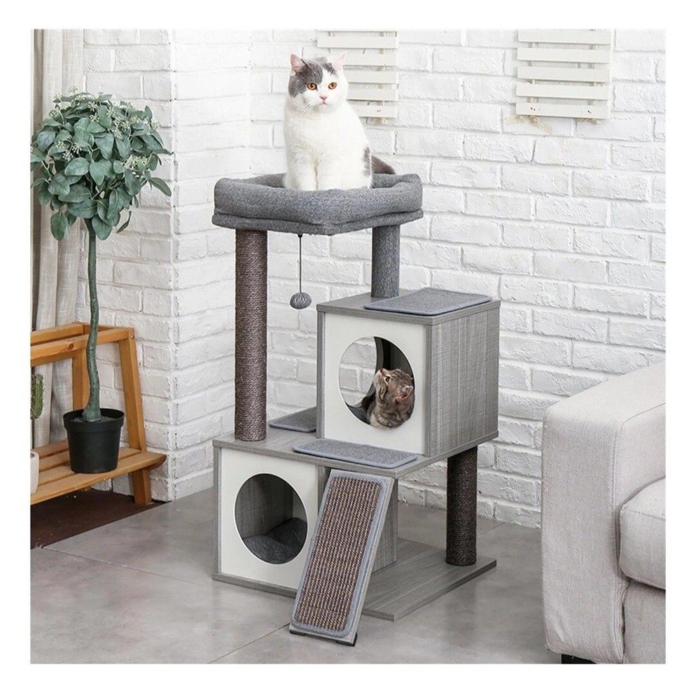 Cat Tree Luxury 35" Cat Tower with Double Condos