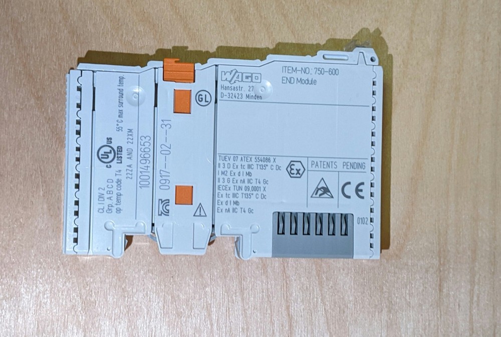 WAGO 750-600 End Module Fieldbus Node