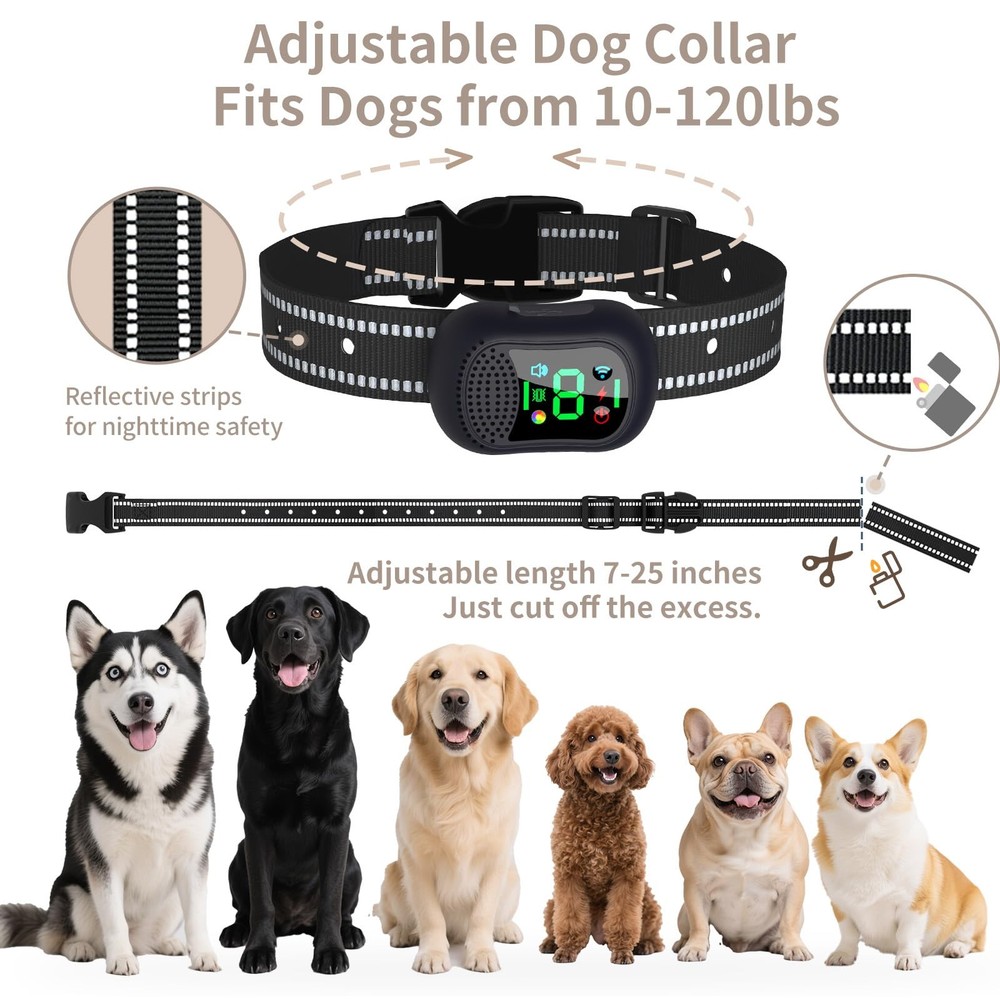 Dog Shock Collar 4900FT Dog Training Collar with Remote/Call Function/Light I...