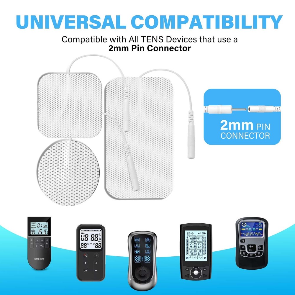 20 Unit Replacement Pads Assorted Sizes - Adhesive Electrode for Ten