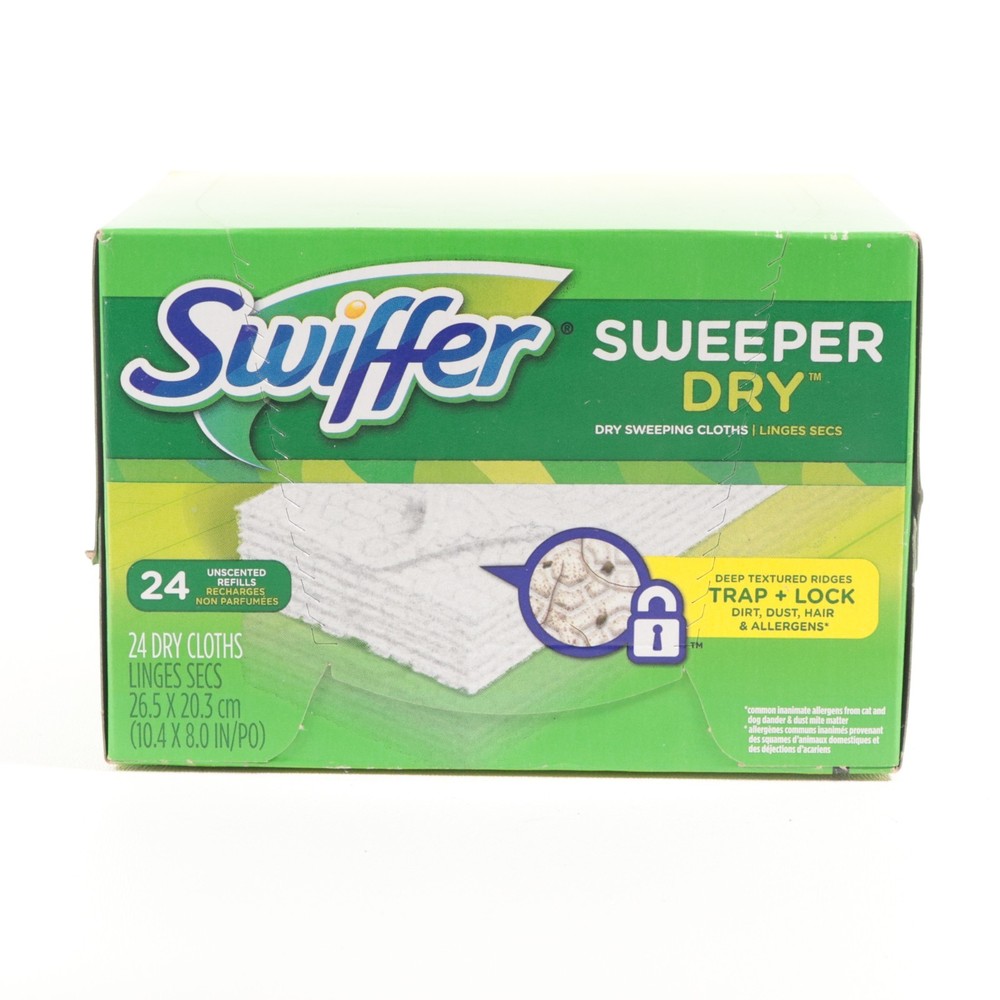 Swiffer Sweeper Dry Refills - 24 Unscented Cloths Pack