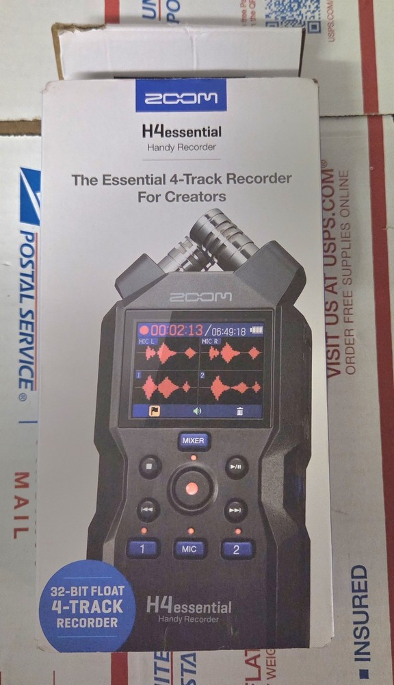 Zoom H4essential Handy Recorder 32-Bit Float 4-Track Handheld Digital Bundle