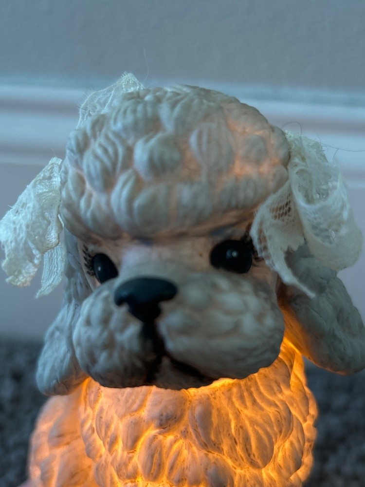 Poodle Night light made of ceramic (vintage)