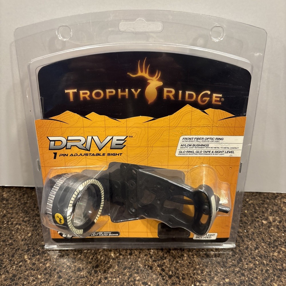 Trophy Ridge Single Pin Adjustable Sight Black