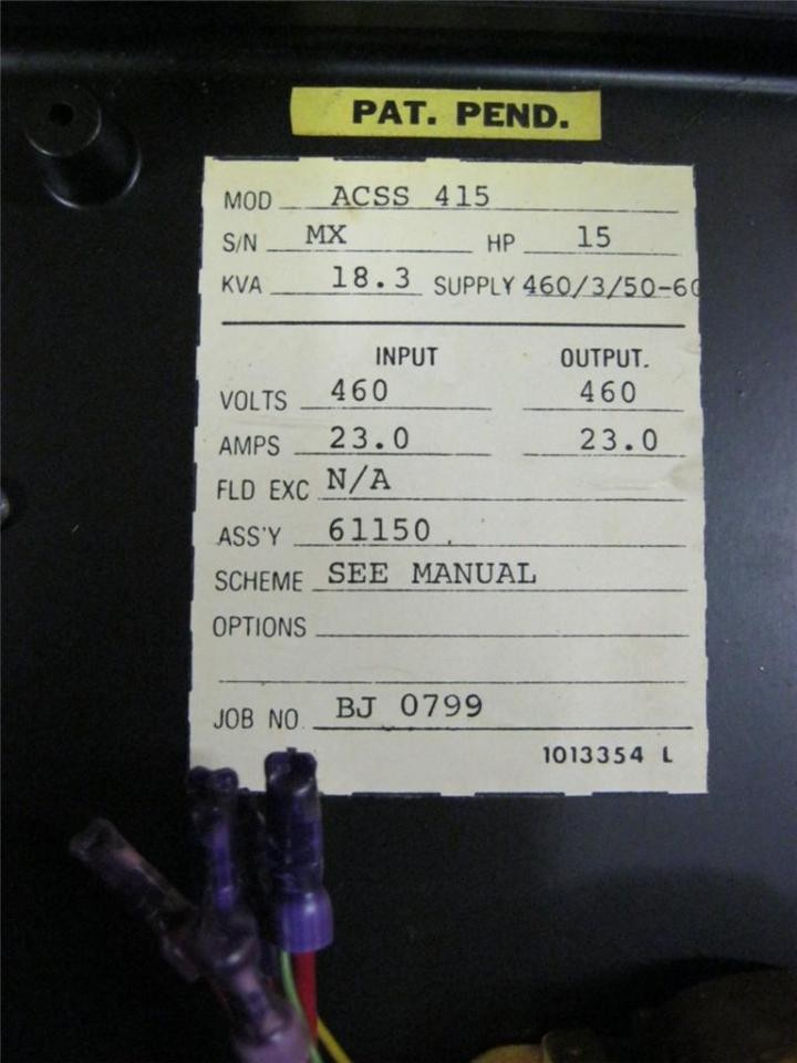 Boston Gear Soft Starter ACSS415 (Untested)