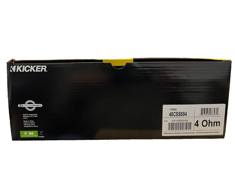 Kicker CSS694, CS Series 6x9" Component System (46CSS694)