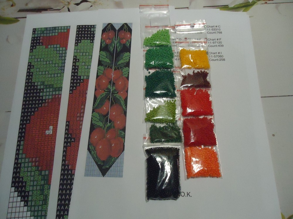 Kit for making a necklace gerdan. Beading Loom Pattern. #C8