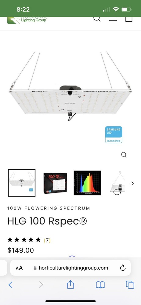 HLG 100 Rspec Quantum Board LED Grow Light | High-Efficiency Upgraded LM301B
