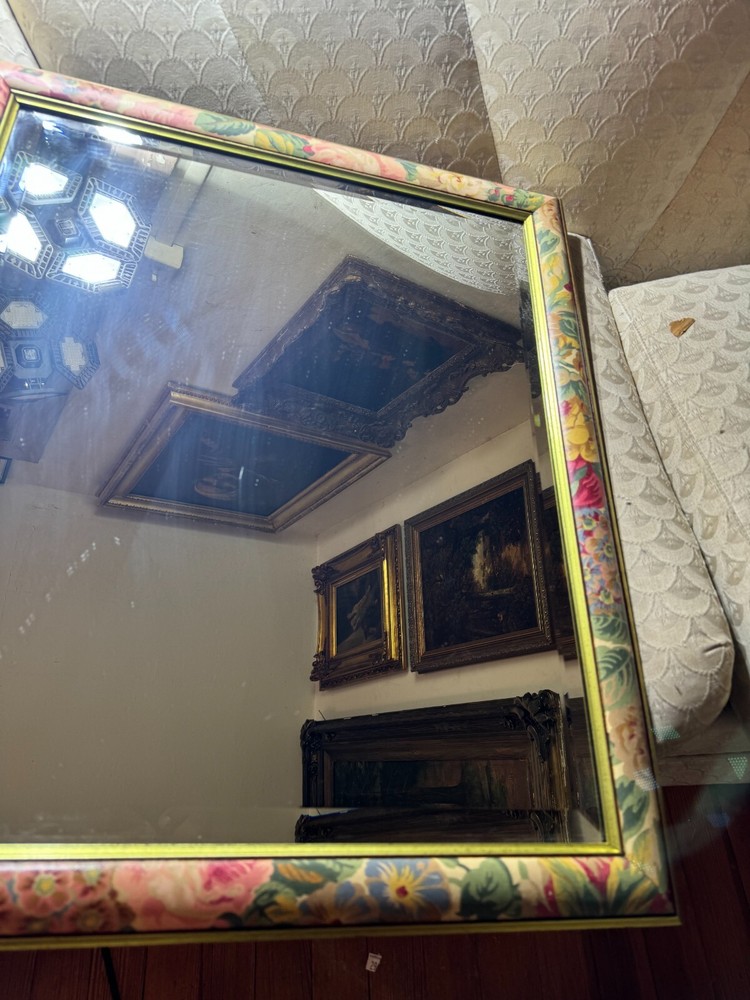 Rectangular Wood Framed Painted Wall Mirror-23.5" Wide x 27.5" Tall x 1.0 " Deep