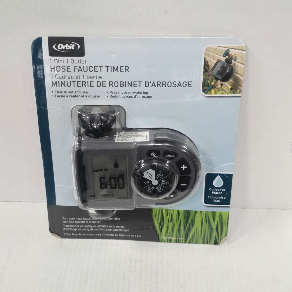 Orbit 91014 One-Outlet Hose Faucet Electronic Programmable Timer - Tested - EUC