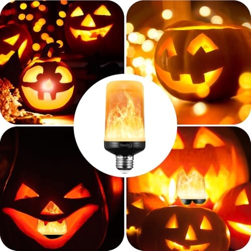 Flame Light Bulbs 4 Modes Flickering Light Bulbs E26 Bulb for 2 Pack-yellow-e26