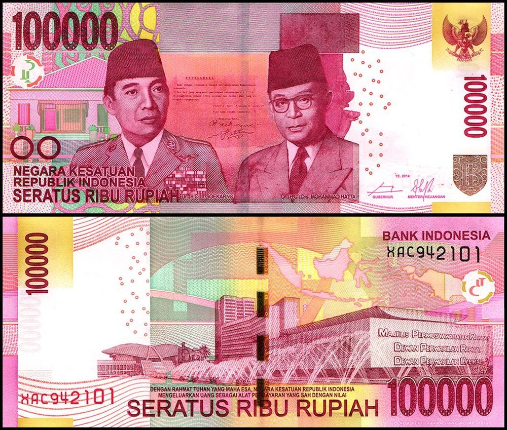 Indonesia 100000 Rupiah, 2014, P-153Aaz, UNC, Replacement