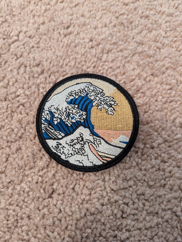 Hokusai Great Wave Off Kanagawa Circle Patch