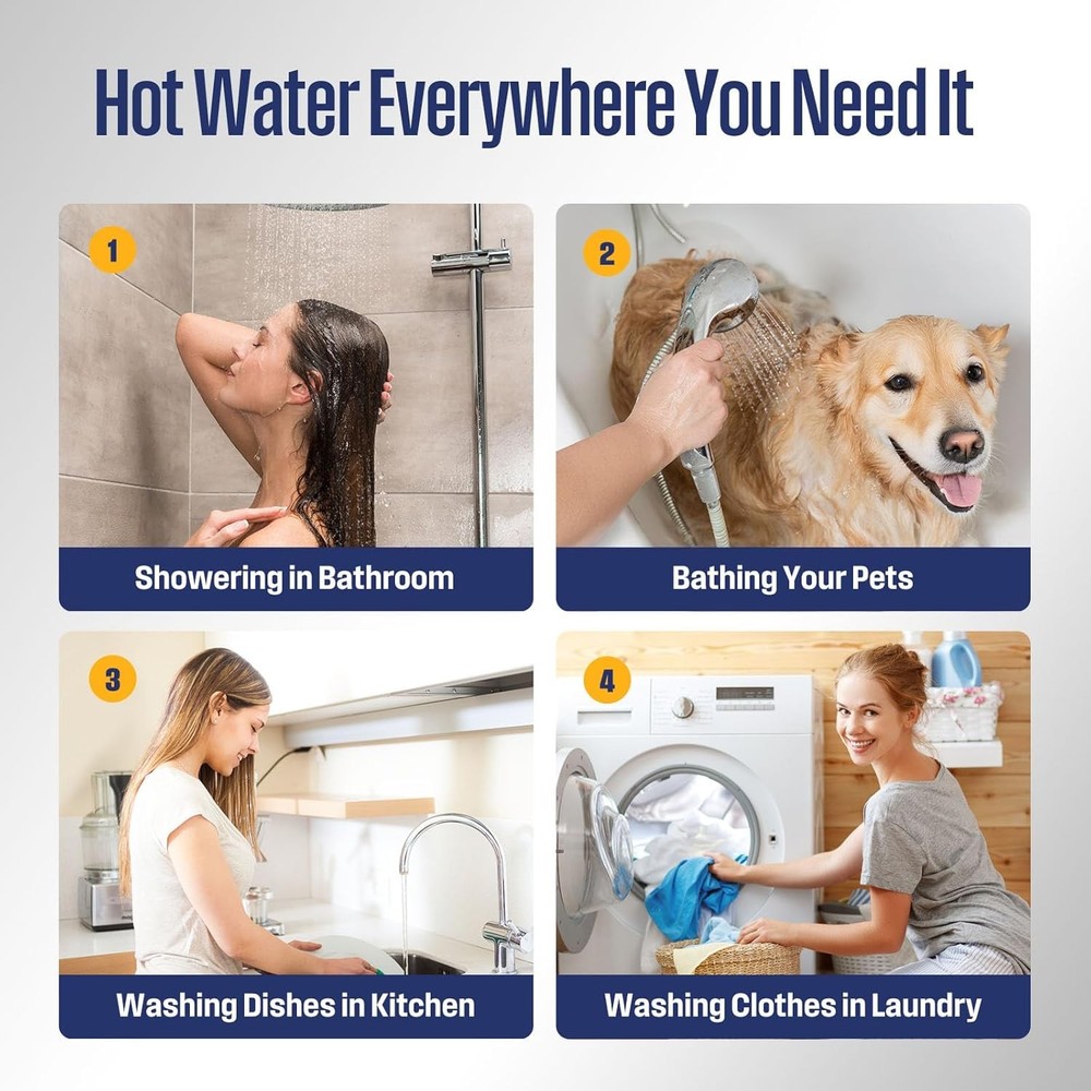 Westinghouse Natural Gas Tankless Water Heater, Outdoor 5.1 GPM 120,000 BTU