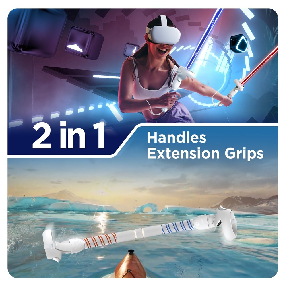 Handle Attachments Compatible with Oculus Quest 2 Controller Accessories, VR ...