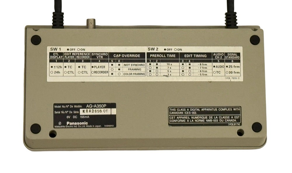 Panasonic AG-A350 Editing Controller *UNTESTED*