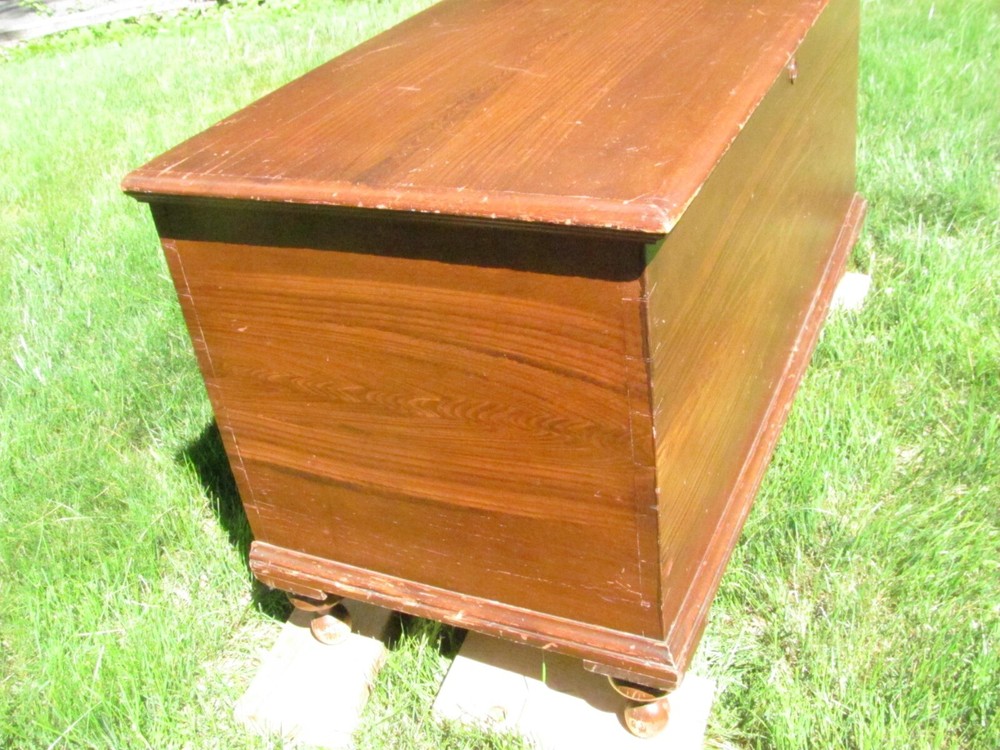 Antique Pine Grain-Painted Blanket Box c.1850