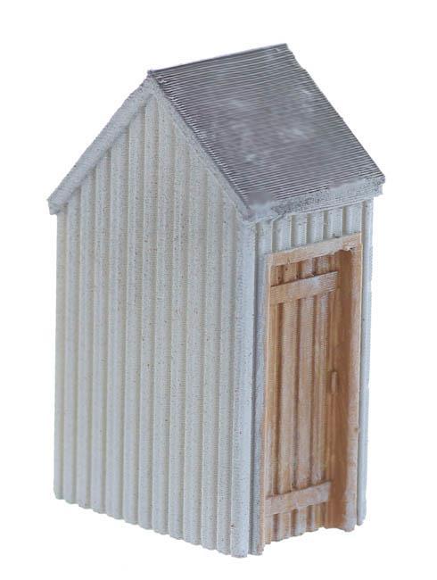 Building Rooftop Stair Exit,PITCHED style rooftop access, N scale Painted 2 Pack
