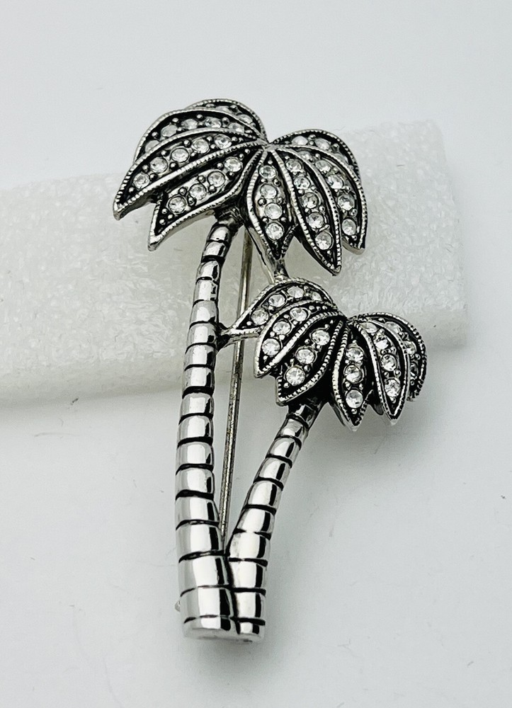 Crystal Palm Tree Pin/Brooch