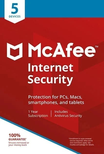 McAfee Internet Security 2026 5 Devices 1 Year