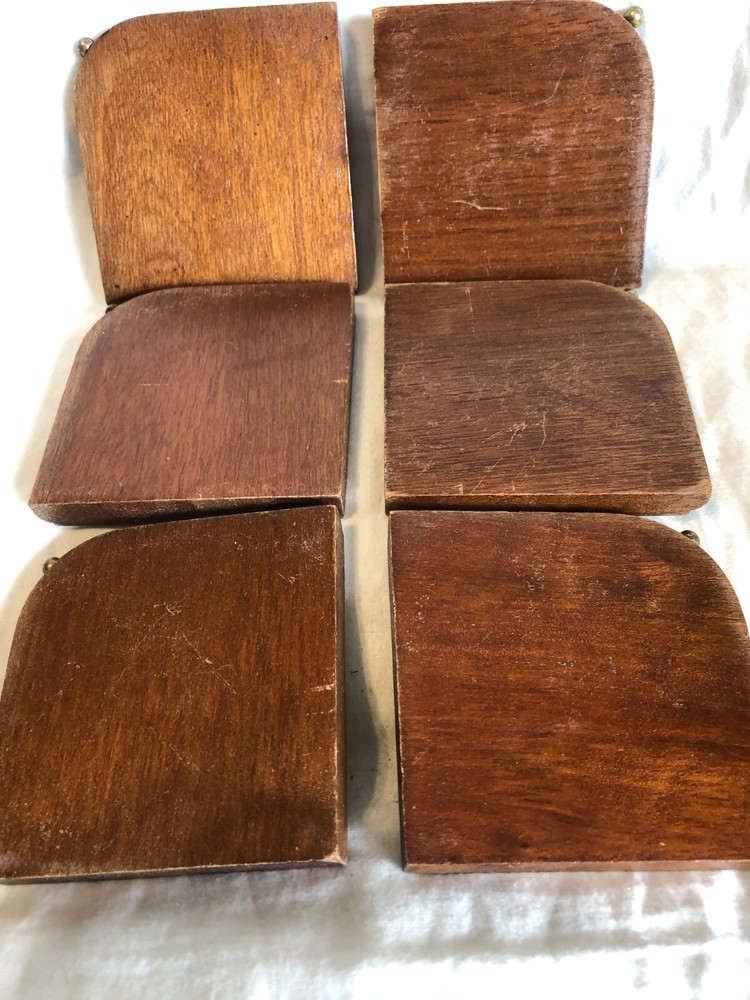 Coasters 6pc set with holder Vintage