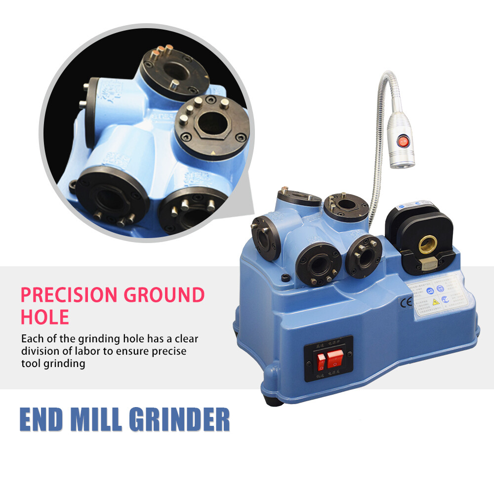 US Stock End Mill Sharpener 2-12mm Cutting Tools Grinder Multiple Flutes Cutter