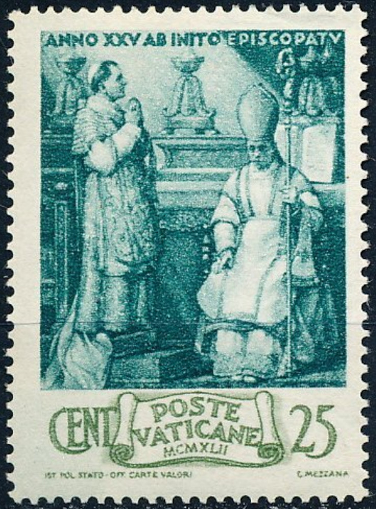 Vatican #Mi92 MNH 1943 Nuncio Eugenio Pacelli Benedict Pius [80]