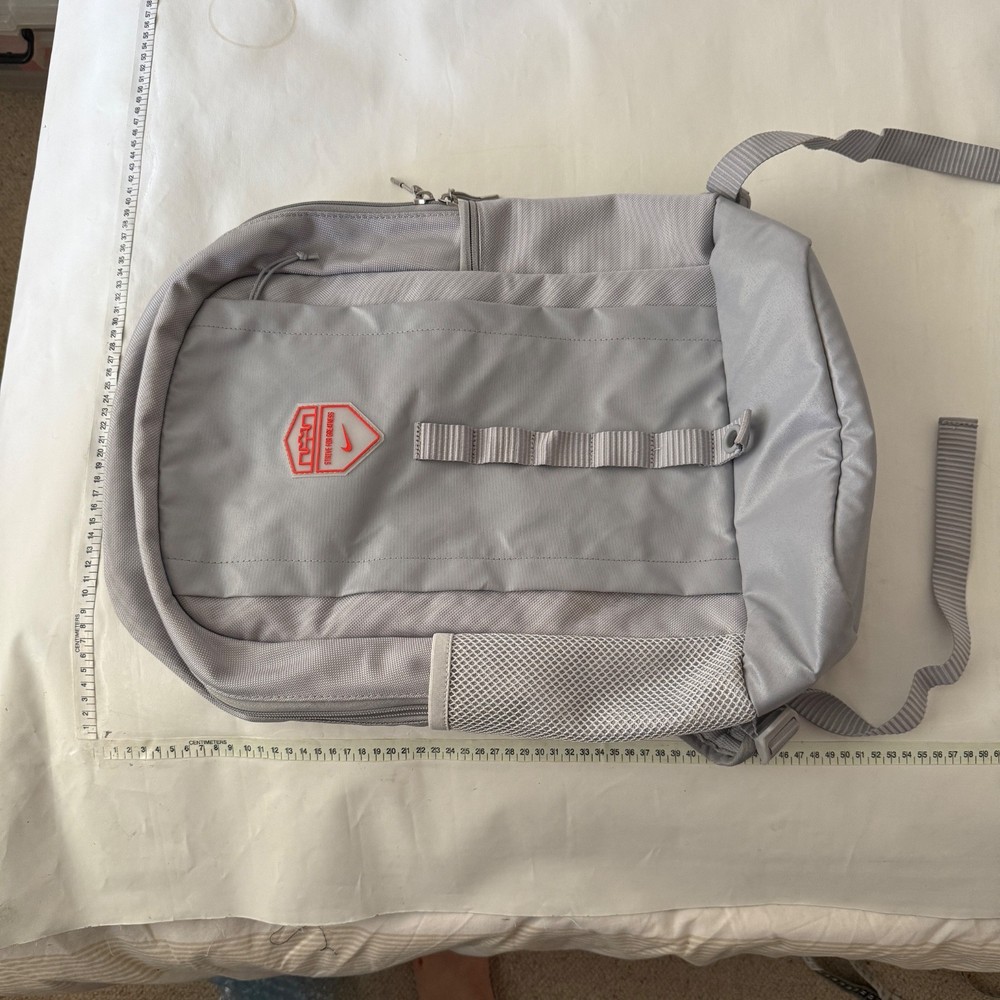 Nike LeBron James Backpack Grey Strive For Greatness 23 Embossed Panel Sports